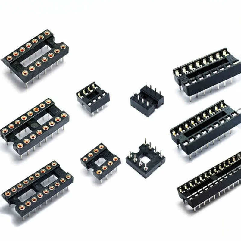 Ic Socket Single-Chip Base, Rond Gat Ic Socket, Sub-Chip Socket, Direct Insert Dip8, 14, 16, 20, 24, 28, 40P Pin