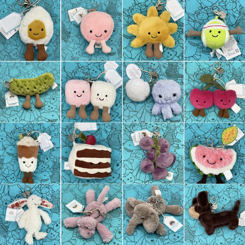 Marshmallow Plush Toy, Small Cherry Charm, Little Turtle Plush Toy, Croissant, Little Penguin JC Bag Charm