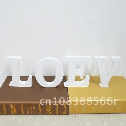 

Personalised Name Design 1pc White Alphabet Wooden Letters DIY Freestanding Wood Wedding Birthday Party Home Decorations