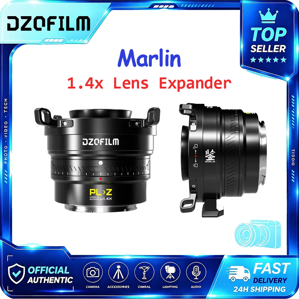 DZOFilm Marlin 1.6x Lens Expander for PL Lens To E/L/RF/Z Mount Camera Lens Super35 Lenses To Full Frame Cinema Cameras