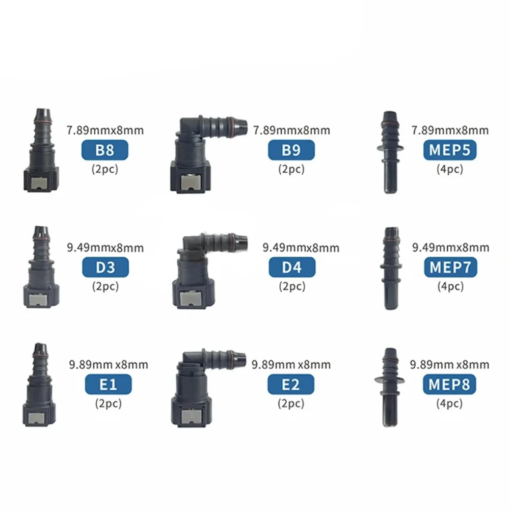 24Pcs/box Fuel Line Quick Connector Repaire Kits ID8 8MM Oil Hose Diesel Connectors Fuel Pipe Quick Coupler