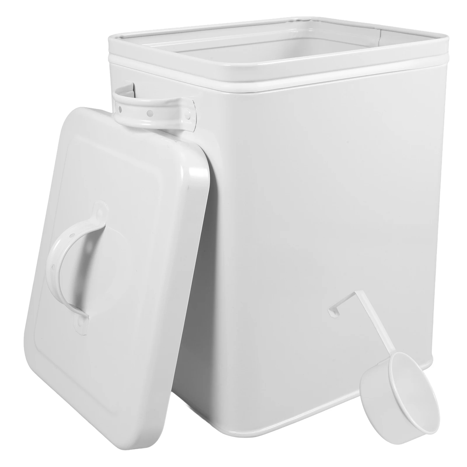 

Large Storage Dog Food Rice Flour Container For Flour Airtight Container Metal Canister Utility Bucket Metal Bucket