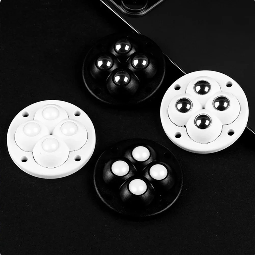 20-4PCS Furniture Casters Wheels Heavy Duty Ball Pulley Self Adhesive Stainless Steel 360° Rotation Universal Wheel No Noise