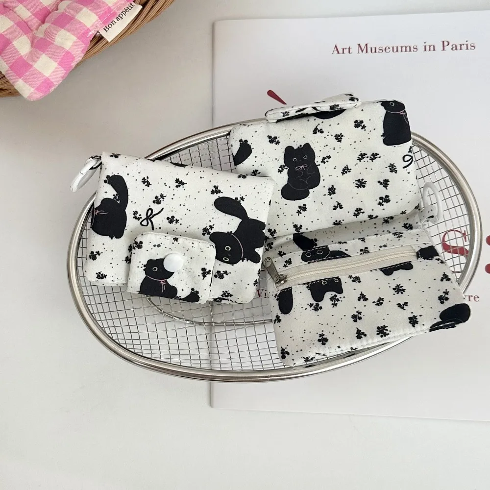 Cute Design Coin Purse Simplicity Style Catoon Pattern Card Holder Multi-layer Portable Size Korean Fashion Wallet Daily Carry