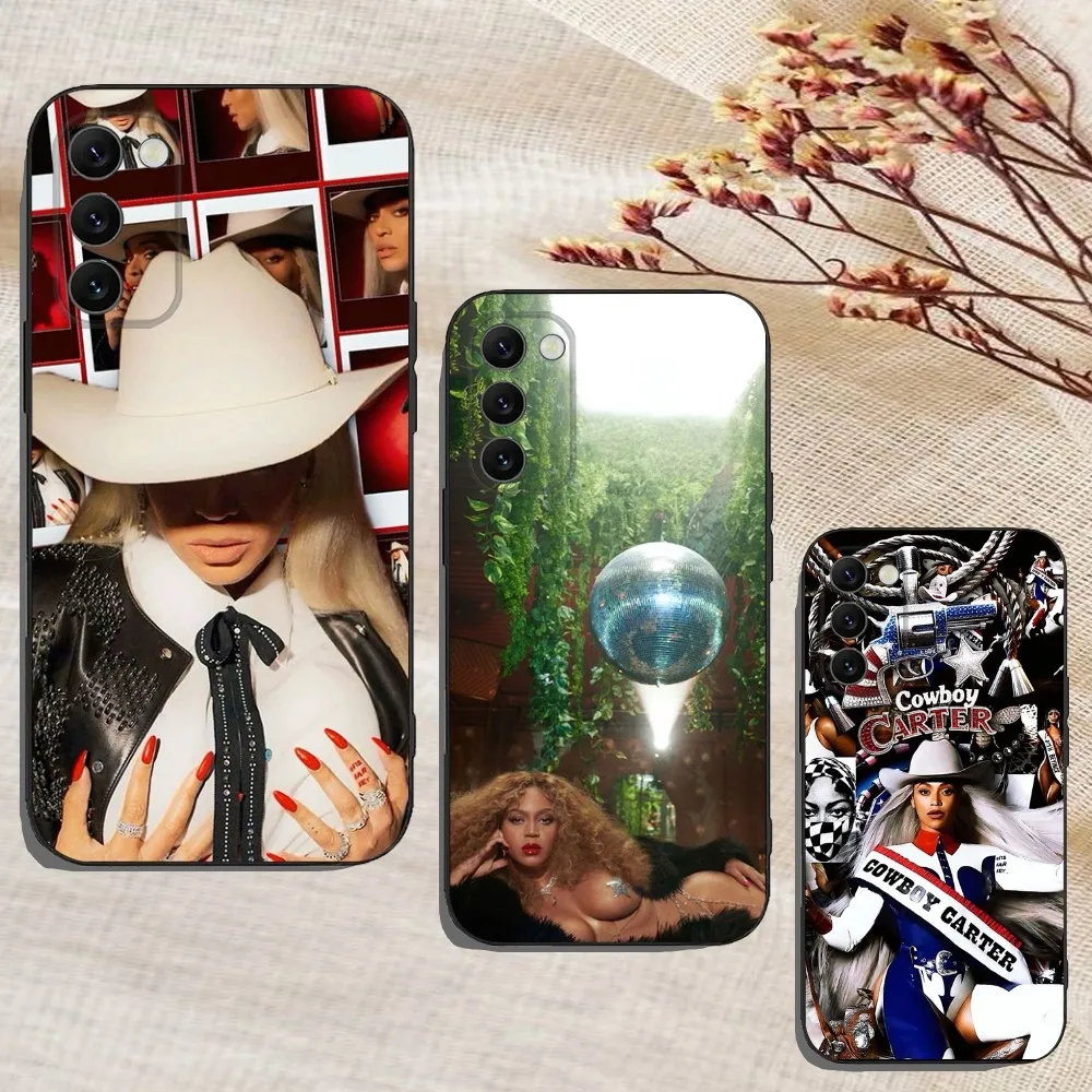 B-BEYONCES C-Carter Cowboy Phone Case For Samsung Galaxy A13,A21s,A22,A31,A32,A52,A53,A71,A80,A91 Soft Black Cover