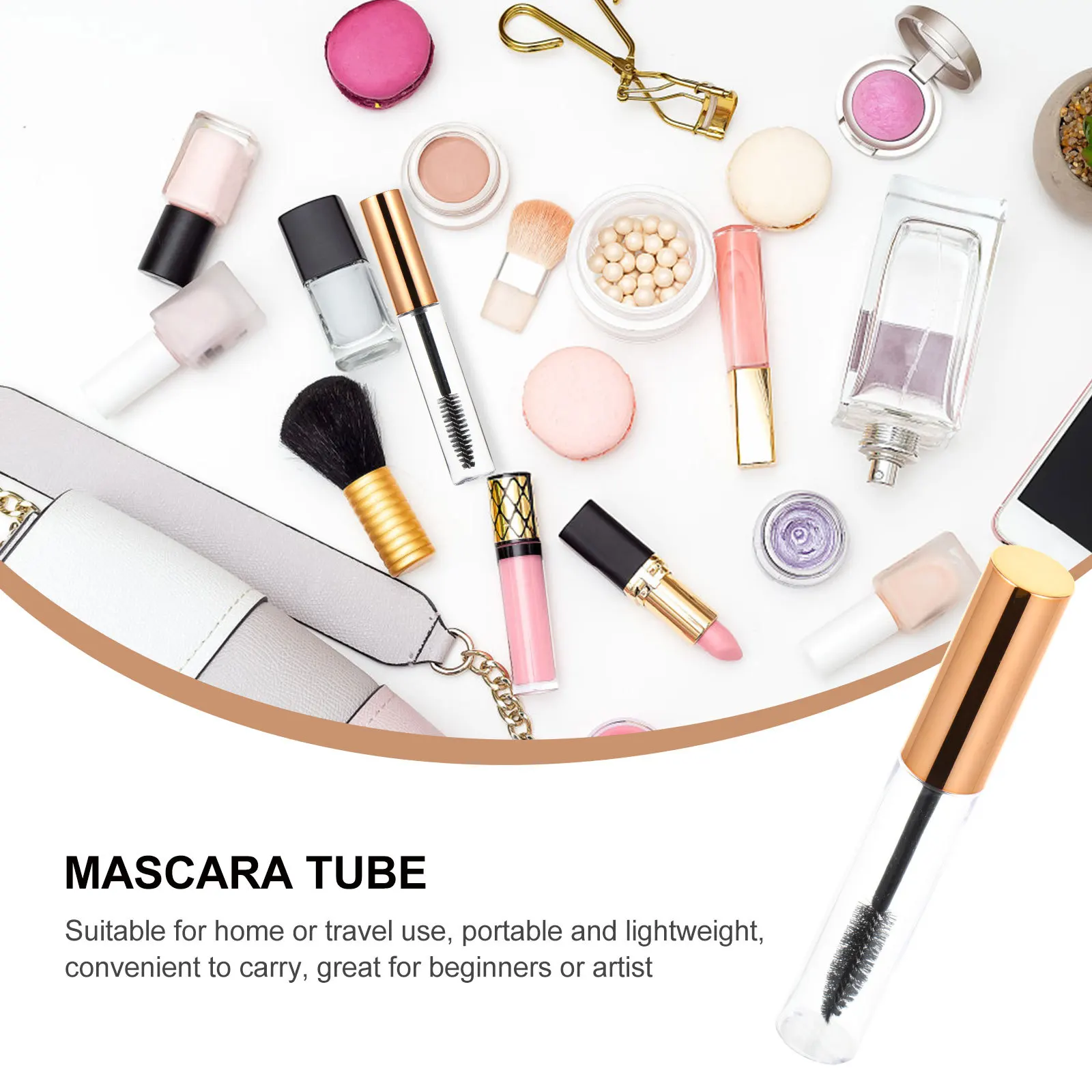 20 piezas botellas vacías para cepillos de pestañas, tubos para rímel, contenedores rellenables transparentes, embudos, pipetas de transferencia para suero de pestañas DIY