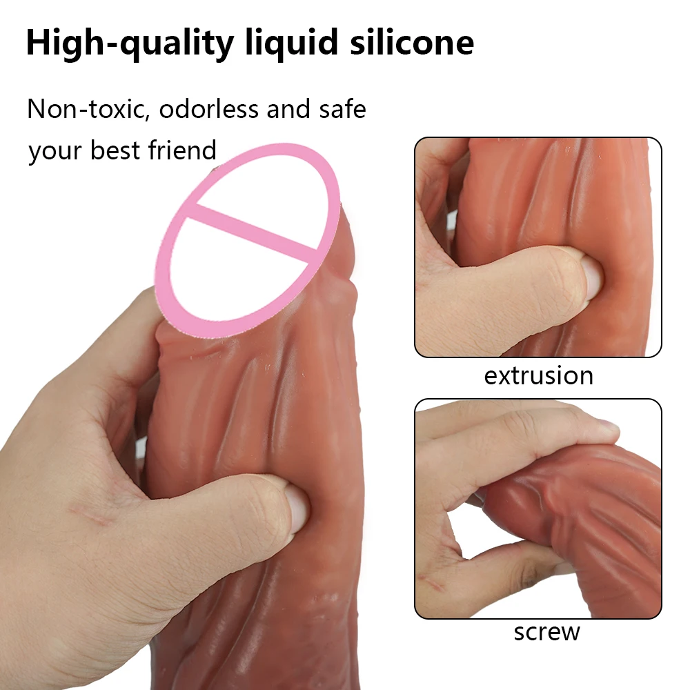 Dildo Super Huge Real Skin Silicone Big Realistic Dildo Suction Cup Dildos Male Penis Dick Sex Toys For Women Female Masturbator