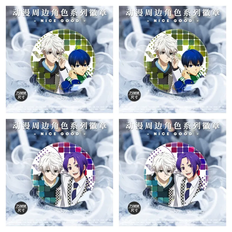 Anime BLUE LOCK Figures Isagi Yoichi Nagi Seishiro Mikage Reo Cosplay Cute Metal Badge Kawaii Bag Pins Fans Christmas Gifts