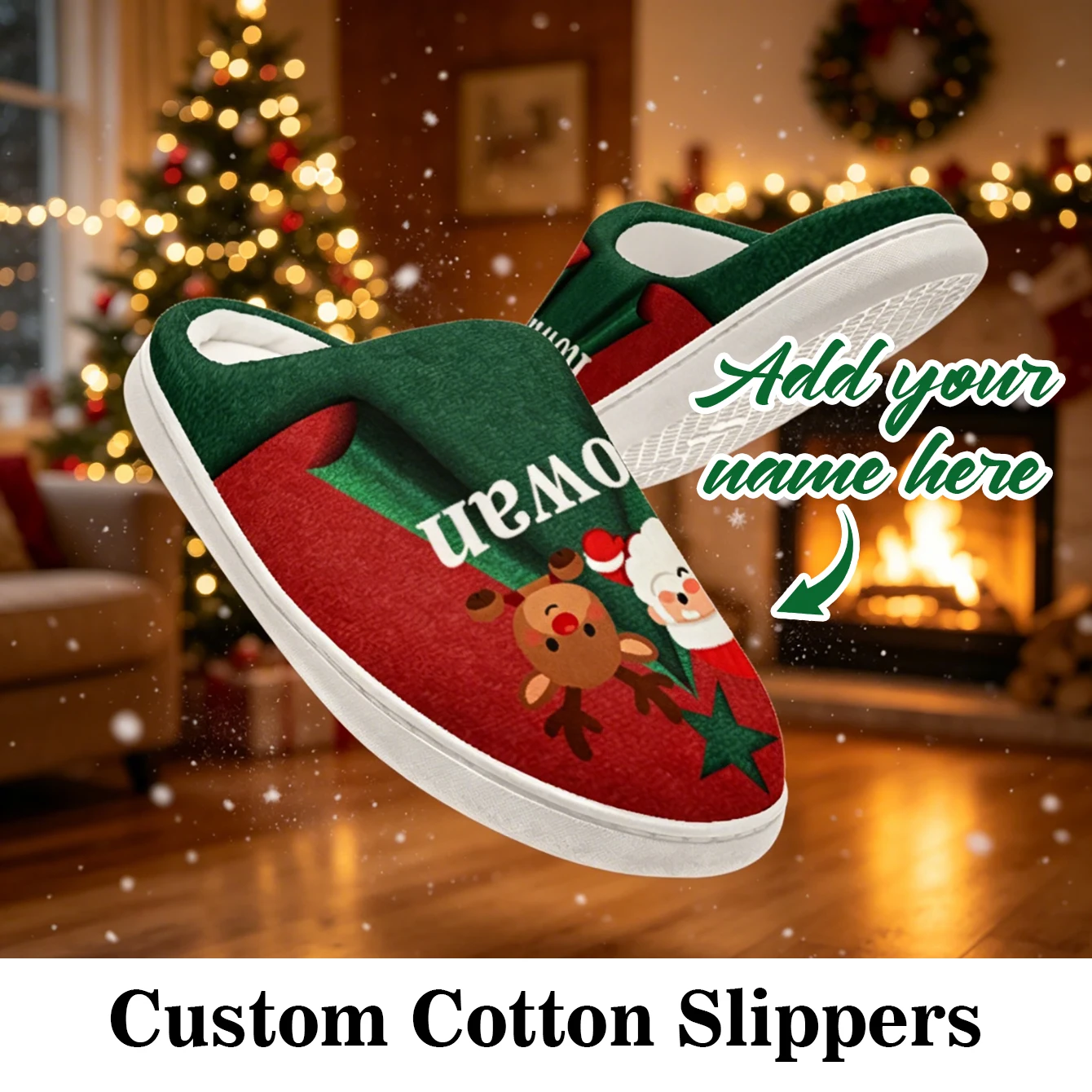Customized Cotton Slippers humorous photos printed shoes unisex home slippers perfect gifts for couples birthdays and Christmas