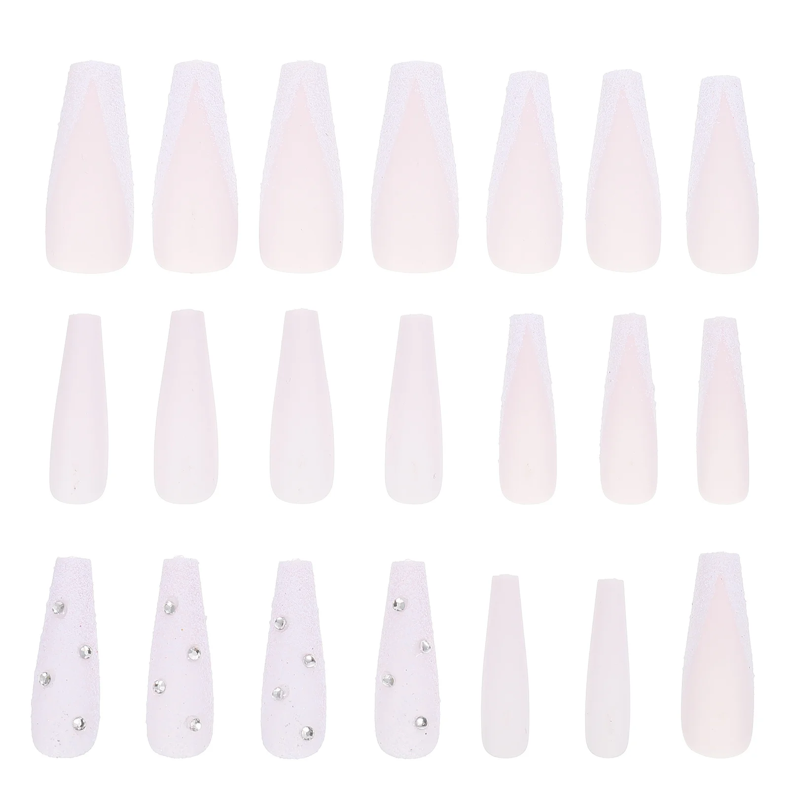 48 قطعة من ملصقات تزيين الأظافر الطويلة الصناعية للنساء الرقيقة وإكسسوارات تزيين الأظافر مناسبة لمختلف المناسبات #5