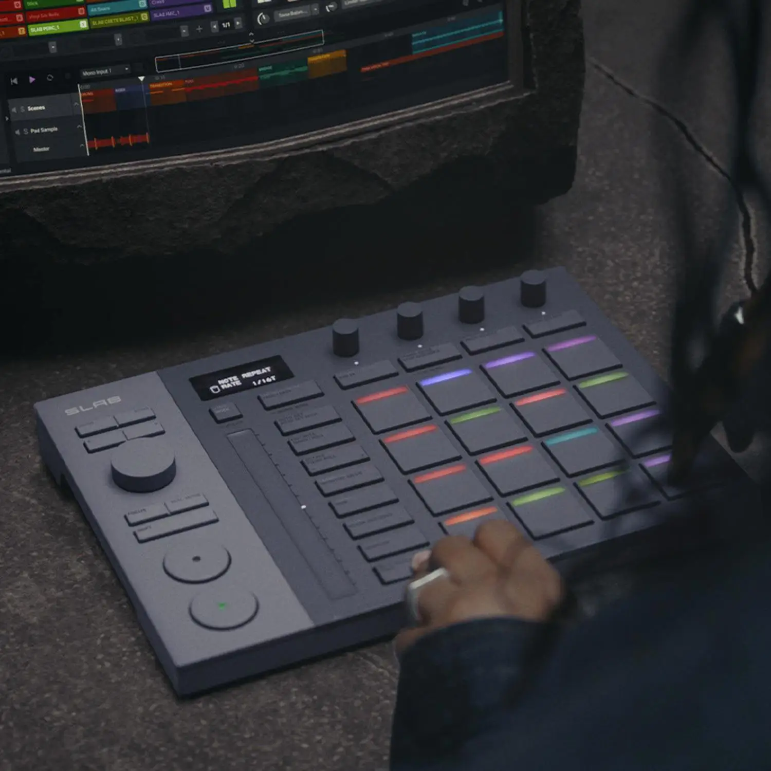 Pioneer AlphaTheta SLAB Serato Studio MIDI Pad Drum Machine Sampling Controller view 2