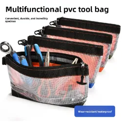 1/2/3pcs Waterproof Storage Bag Transparent PVC Tool Bag Anti-static Portable Parts Bag Multifunctional Practical Work Bag