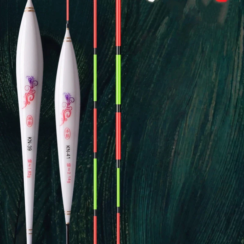 Peacock Feather Fishing Bobber High Sensitivity Fishing Float Autumn Winter Light Bite Carp Drift Bold Clear Vertical Buoy Pesca