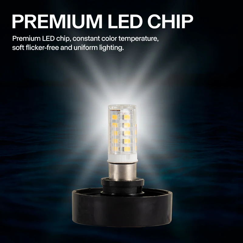 12V Marine LED Anchor Light Waterproof 360 Degree All Round Boat Navigation Signal Lamp for Yacht Sailing Fishing