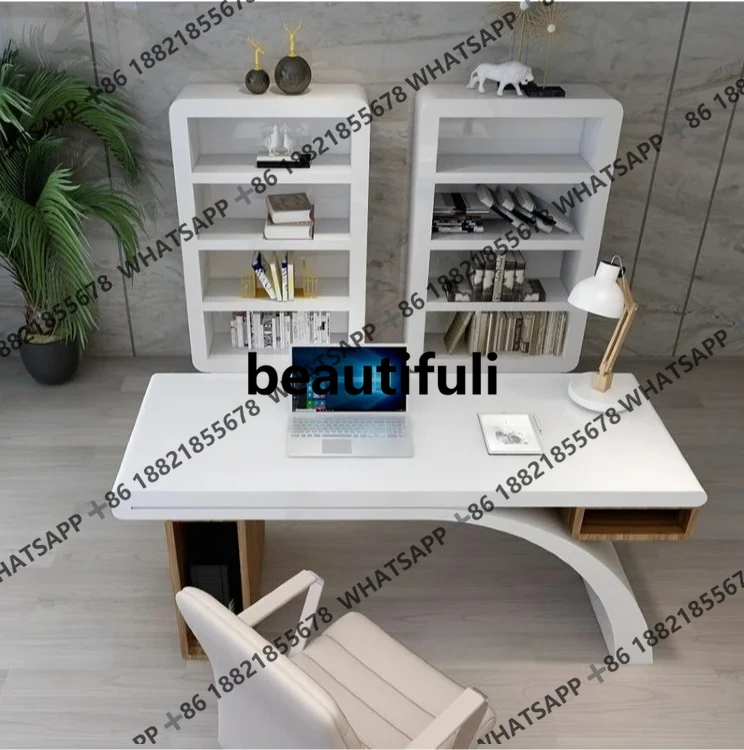 

Computer desk, Nordic boss manager, special-shaped desk, paint desktop