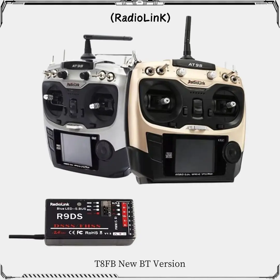 Radiolink AT9S Pro TX 10/12CH RC راديو تحكم RC الارسال مع R9DS RX 2.4G استقبال لسباق الطائرة بدون طيار