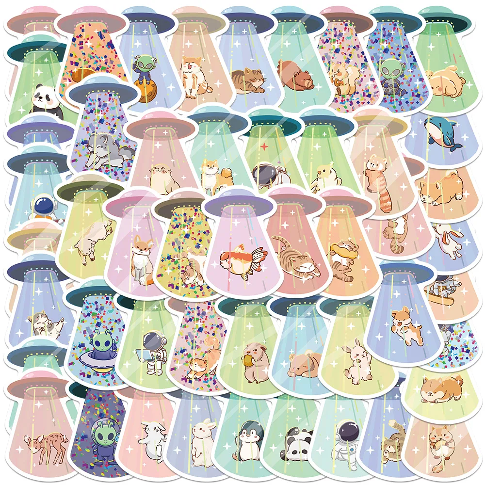 

50PCS UFO Kidnapped Friend Stickers Graffiti Sticker Graffiti Decoration Notebook Suitcase Guitar Refrigerator Phone Decals