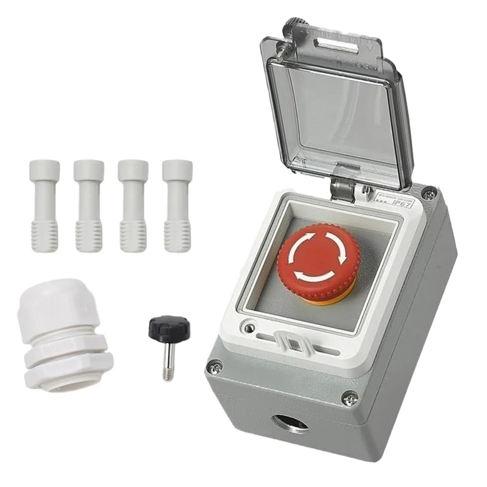 

Professional Grade E Stop Push Button Switch with Sealed Waterproof Box Made of Cast Aluminum at IP67 Rating 10A