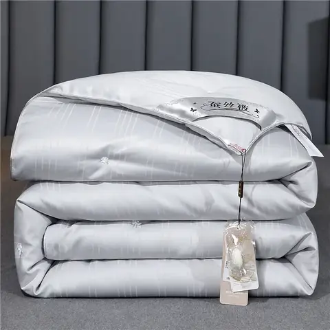 Couette en soie de mûrier naturelle, couette de luxe Queen King Size, couette d'été et d'hiver pour Couple simple, literie de remplissage
