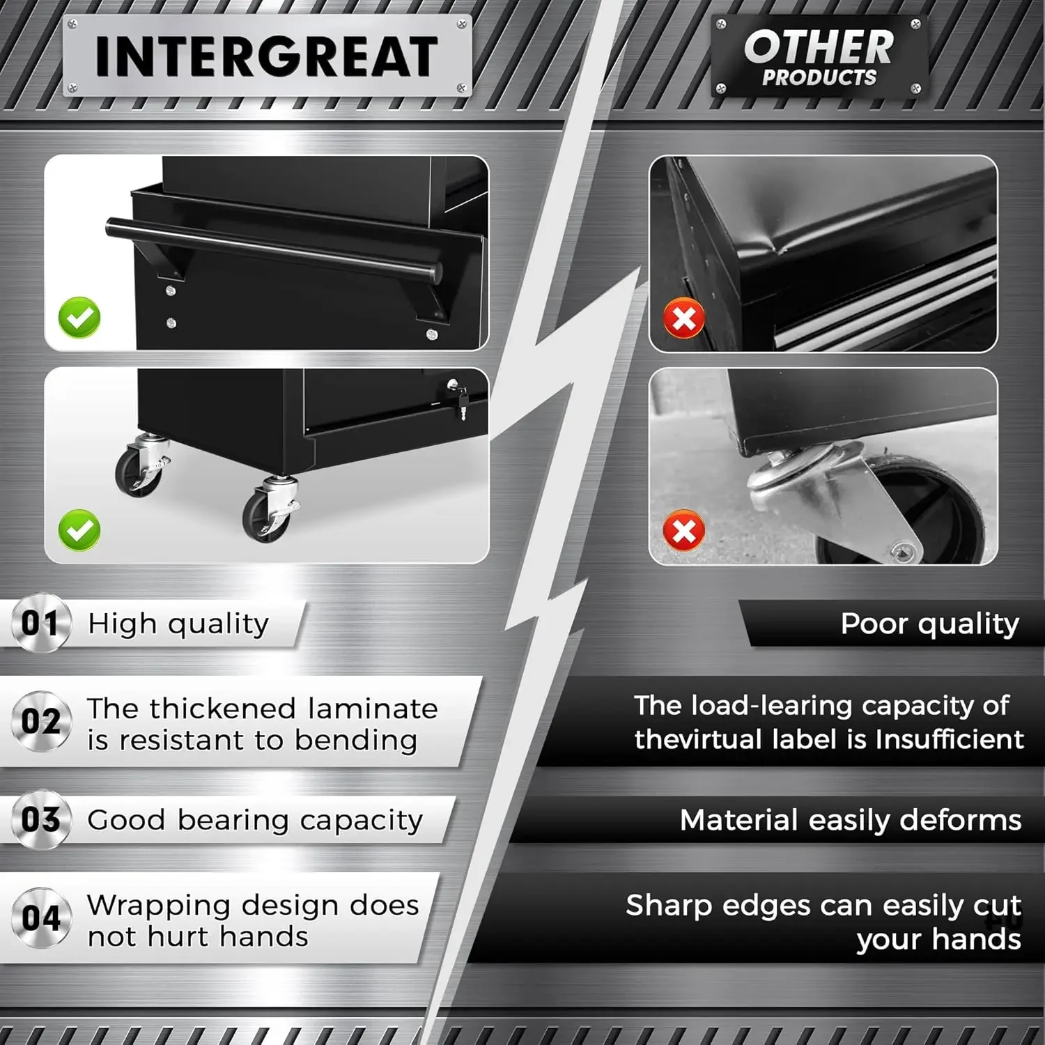 [¡Nueva llegada, envío gratis! ]Cómoda de herramientas de 8 cajones, cómoda rodante ensamblada con ruedas, caja superior desmontable, gabinete para reparación R