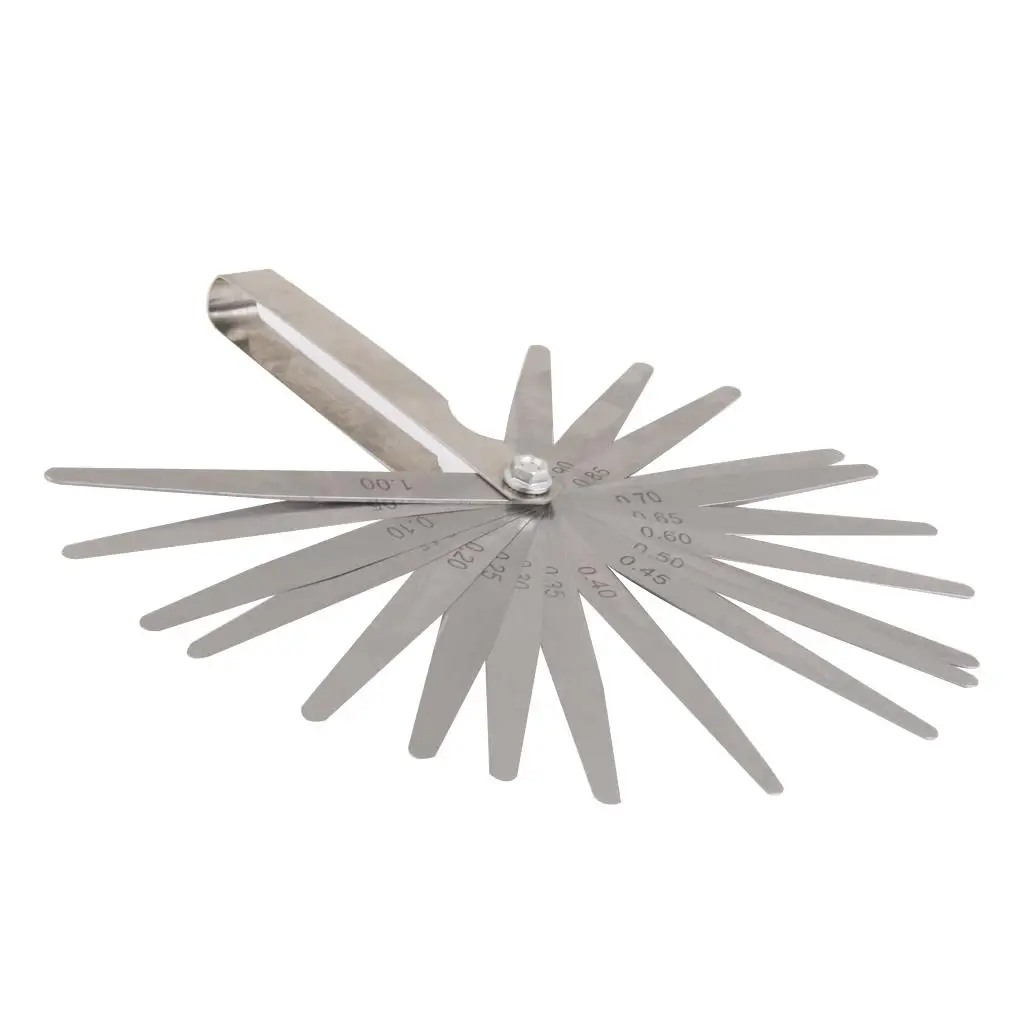 Spring Steel Feeler Gauge Set Metric Precision Filler Blade Gauge Tool for Engine Valve Clearance Adjustment