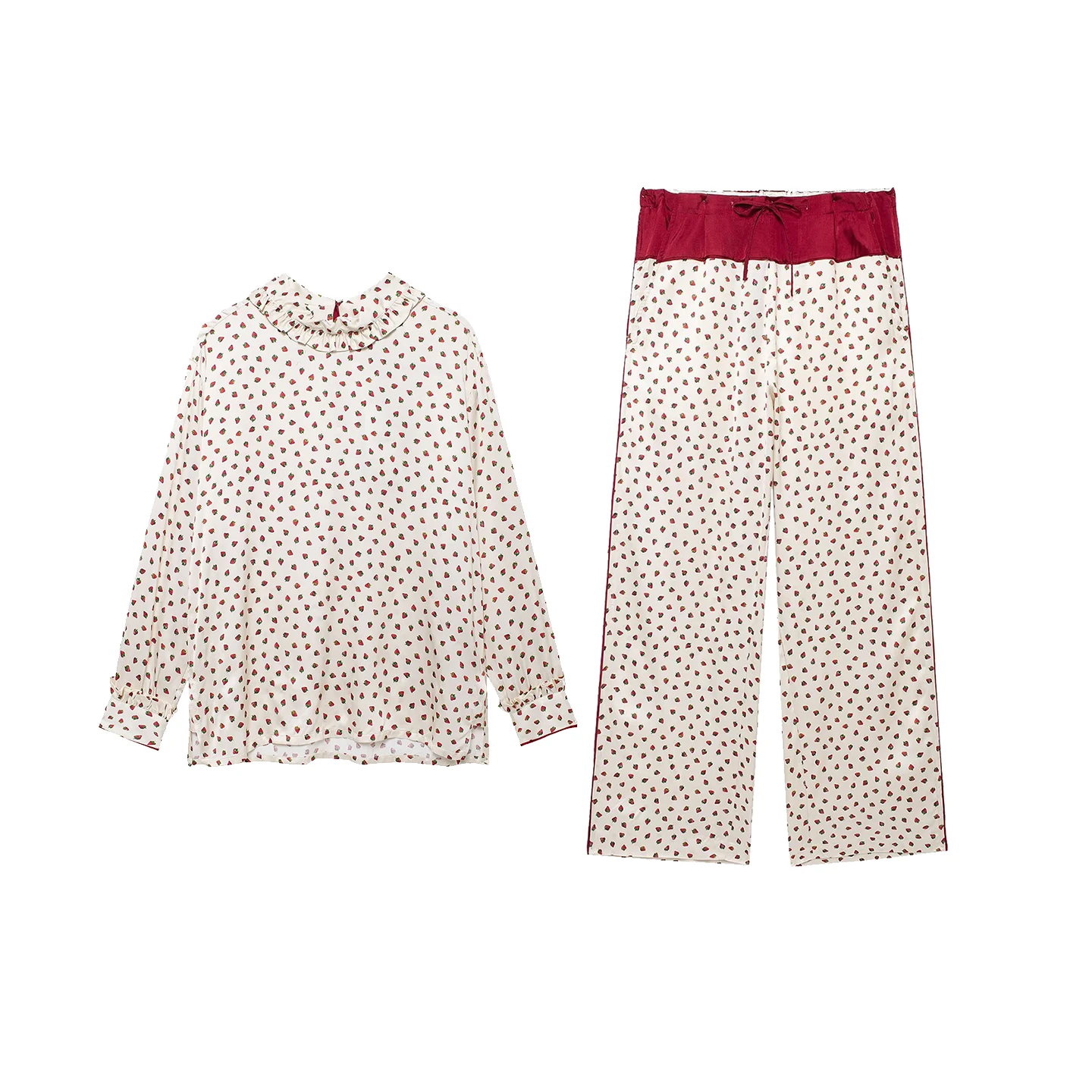 

Женская ночная рубашка Z 2025 года, новая ночная рубашка, топ 97827, ночная рубашка, брюки, 98827, модный комплект пижамы, длинный све, длинный ...