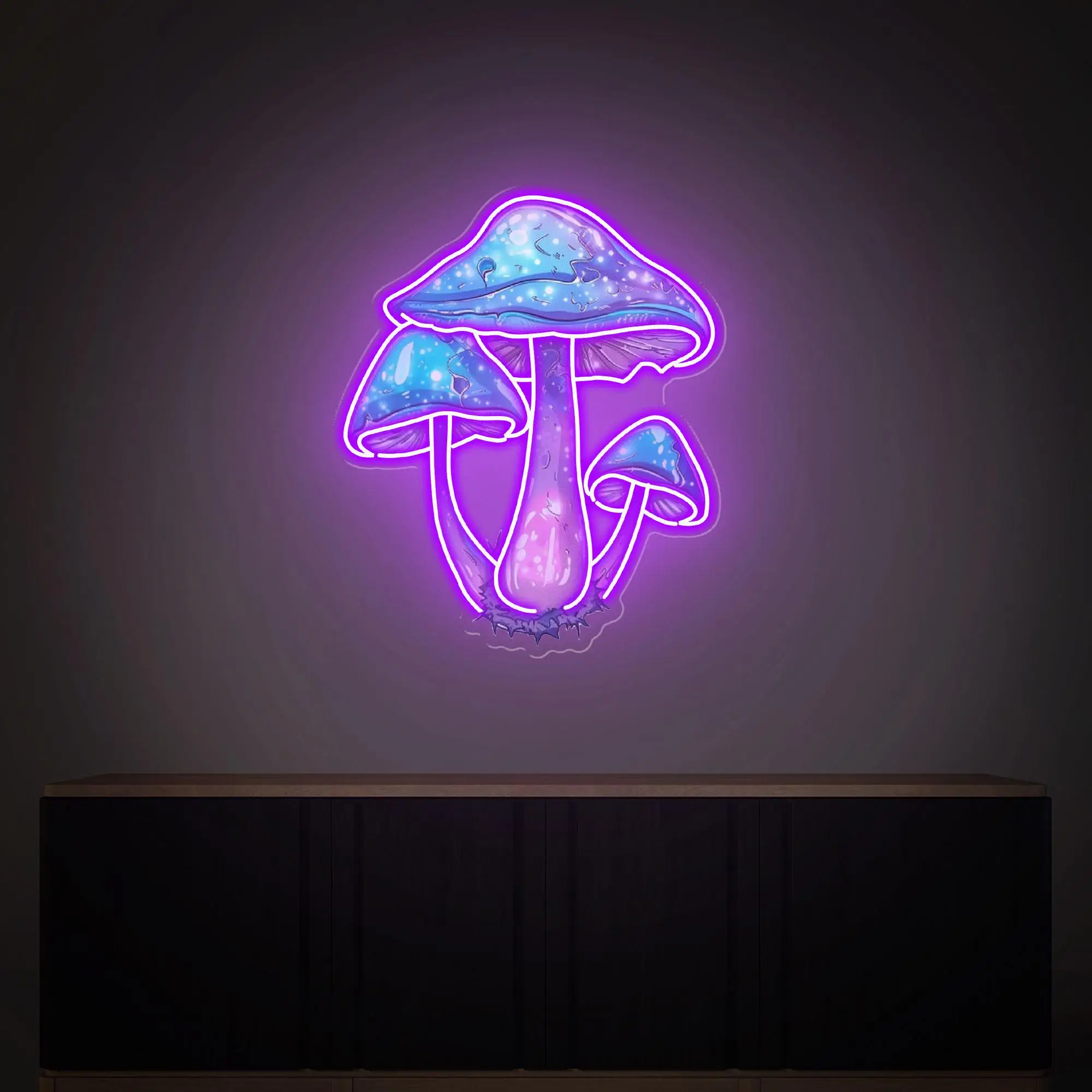 

Mushroom Neon Sign Magic LED Wall Art Decor Mushroom Neon Bar Beer Club UV Print Acrylic Handmade Sign Birthday Gift for Kids