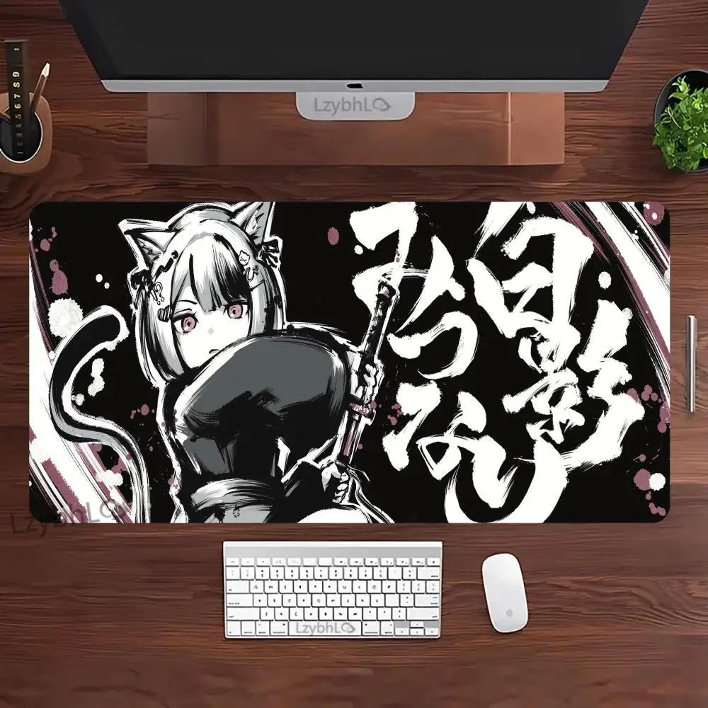 

Cute cat and girl Mouse Pad Esports Office Laptop Desk Mat Game Accessories Mousepad XXL Rubber Anti-slip Gaming Long Desk Mat