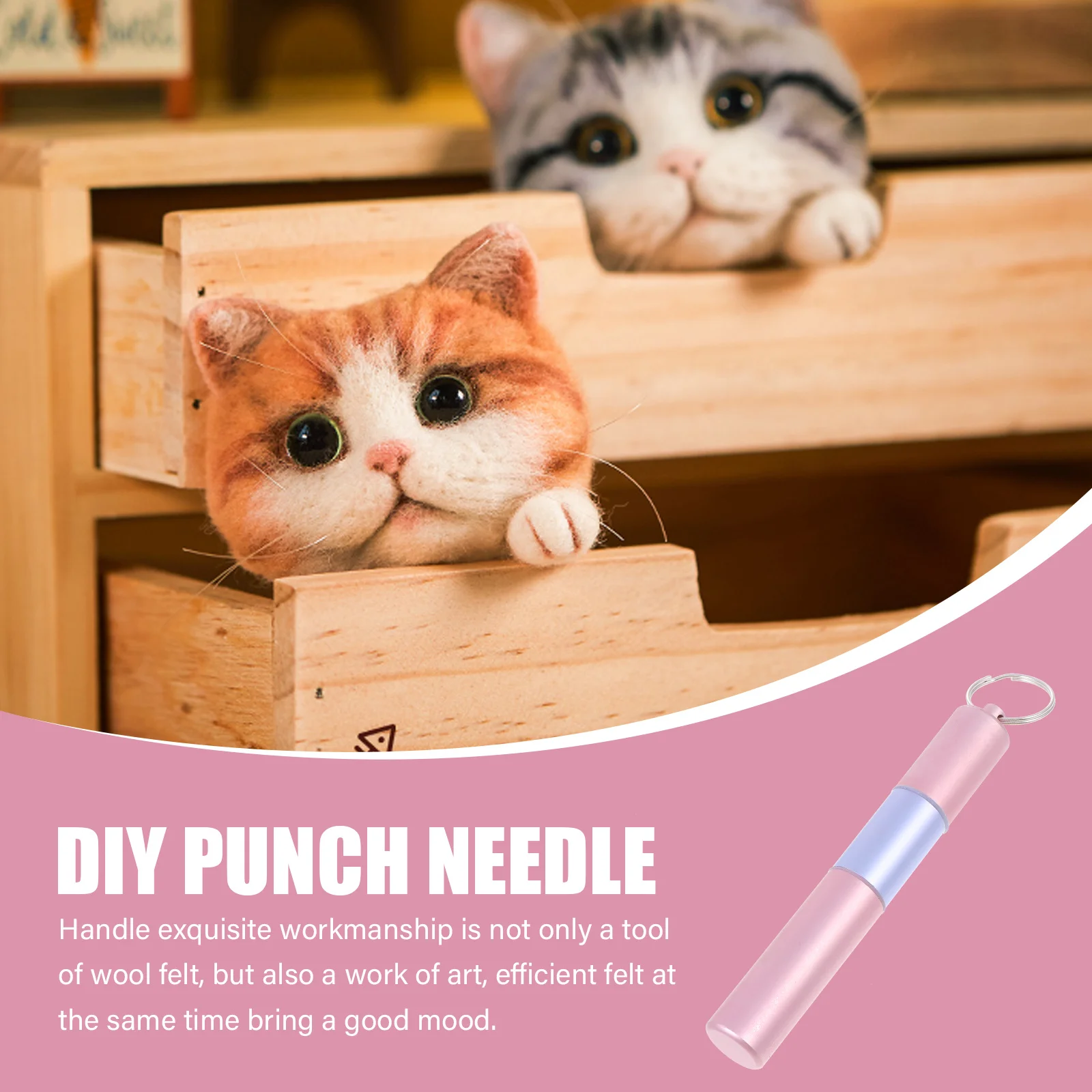 

1Pcs Felting Punch Needle Smooth Durable DIY Embroidery Sewing Kit Cross Stitch Craft Tool Supplies Felting Punch Needle