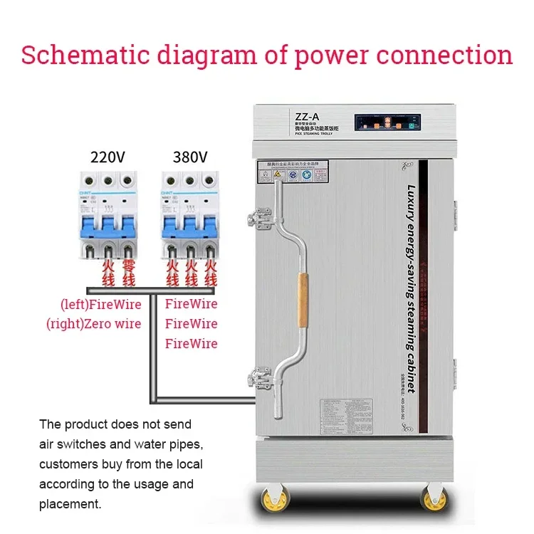 Industrial Food Steamer / Commercial Rice Steamer Cabinet /12/24layers Rice Steamer Machine