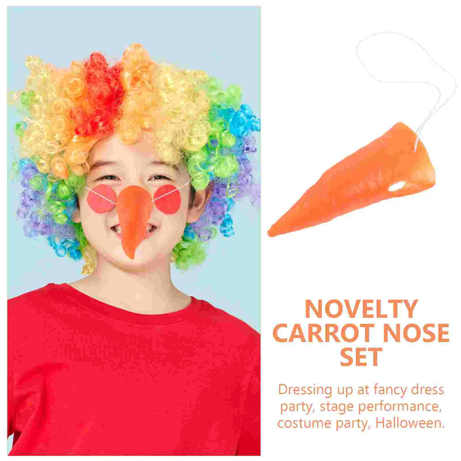 3 Pcs Carrot Nose Christmas Snowman Hat Dressing Accessories DIY Caterpillar Vinyl Cosplay Decoration Child