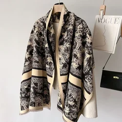 Sciarpa donna inverno Luxury Print Cashmere Pashmina scialli e impacchi Bufanda Keep Warm coperta per Lady echarge stole