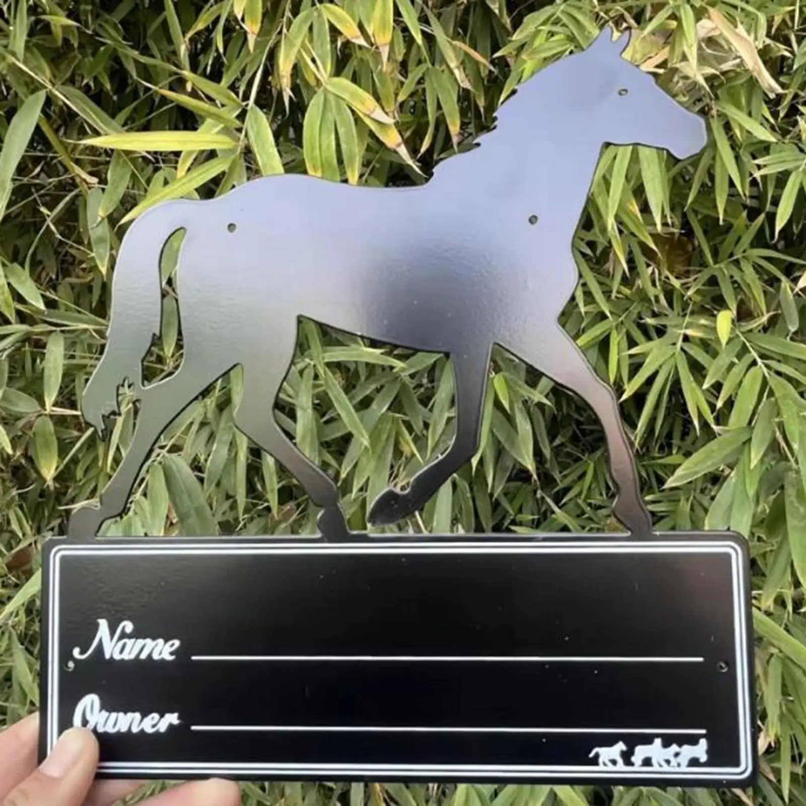 Horse Stall Name Plate Metal 9.8" x 10.6" Versatile Horse Gift Stable Supplies