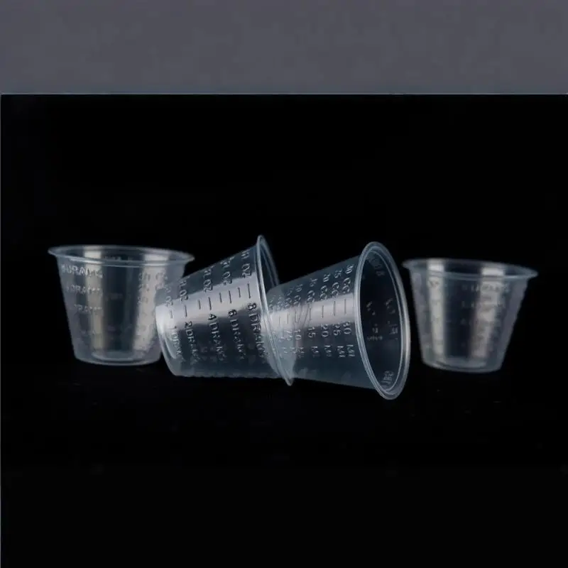 100Pcs 30ML Clear Mixing Cups Graduated Paint Measuring Containers For Airbrush Model Art DIY Craft Use