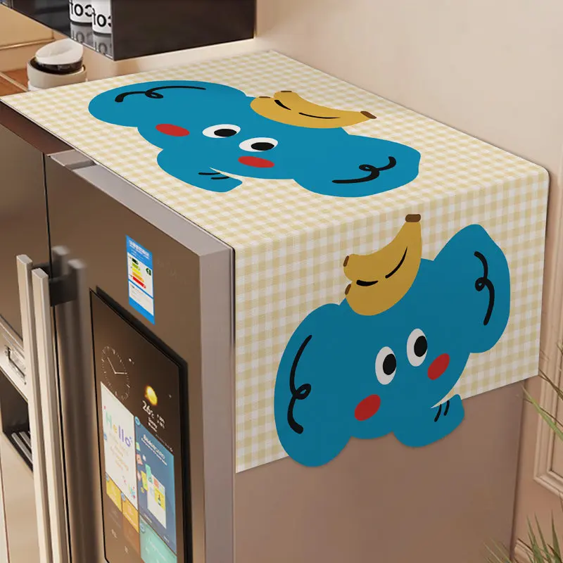 VIKAMA Cartoon Refrigerator Dust Cover Universal Fit 2026 New, Home Kitchen Protector