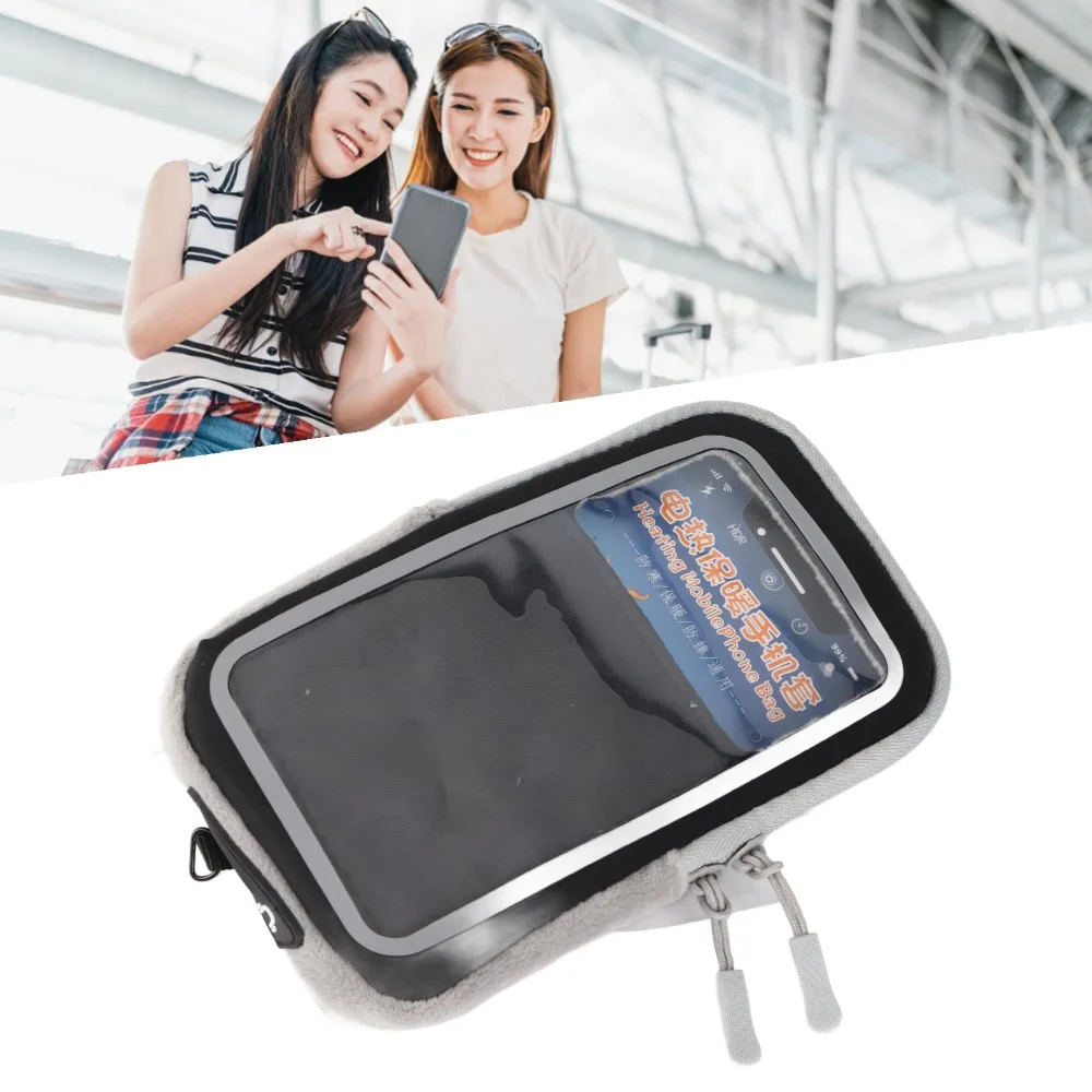 Large Space Electric Heating Bag Waterproof Shockproof USB Heated Pouch Fast Heating Insulated Thermal Phone Case Outdoor Winter