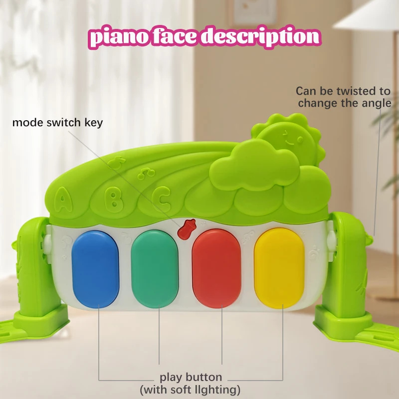 ​​​Multifunctional Children Fitness Frame Toys Baby Music Pedal Piano Fitness Frame Puzzle Game Blanket Educational Mat Toy Gift