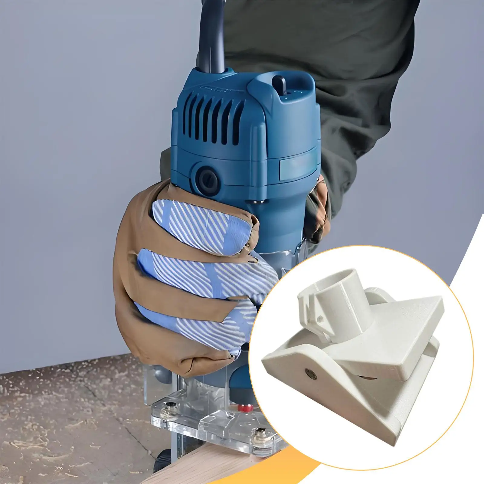Handheld Edge Trimming Tool Plastic Woodworking Trimmer Engraving Guide Jig High Performance Accessory for