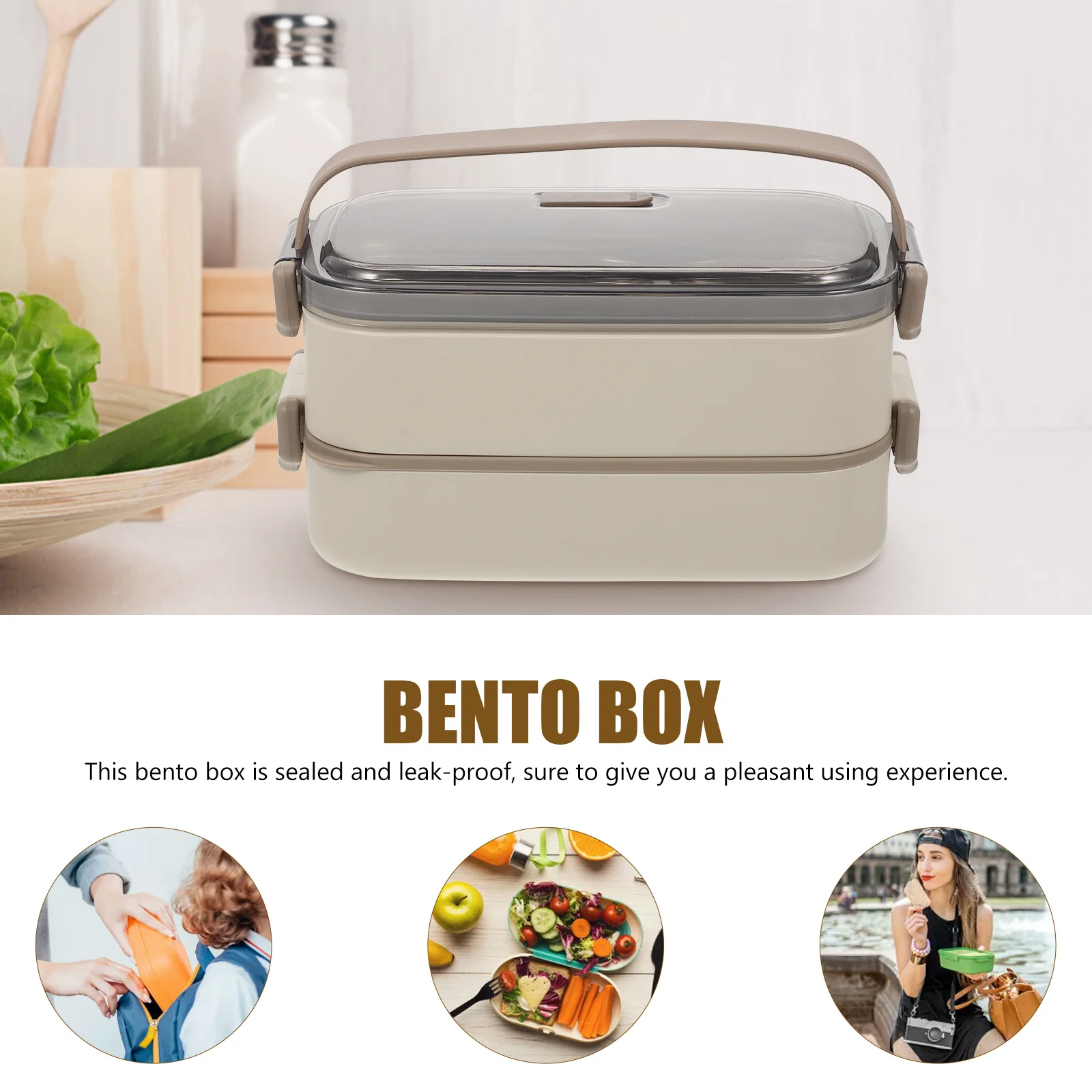 

Stainless Steel Lunch Boxes Food Storage Container Leak Proof Portable Travel Picnic Work School Large Capacity 304
