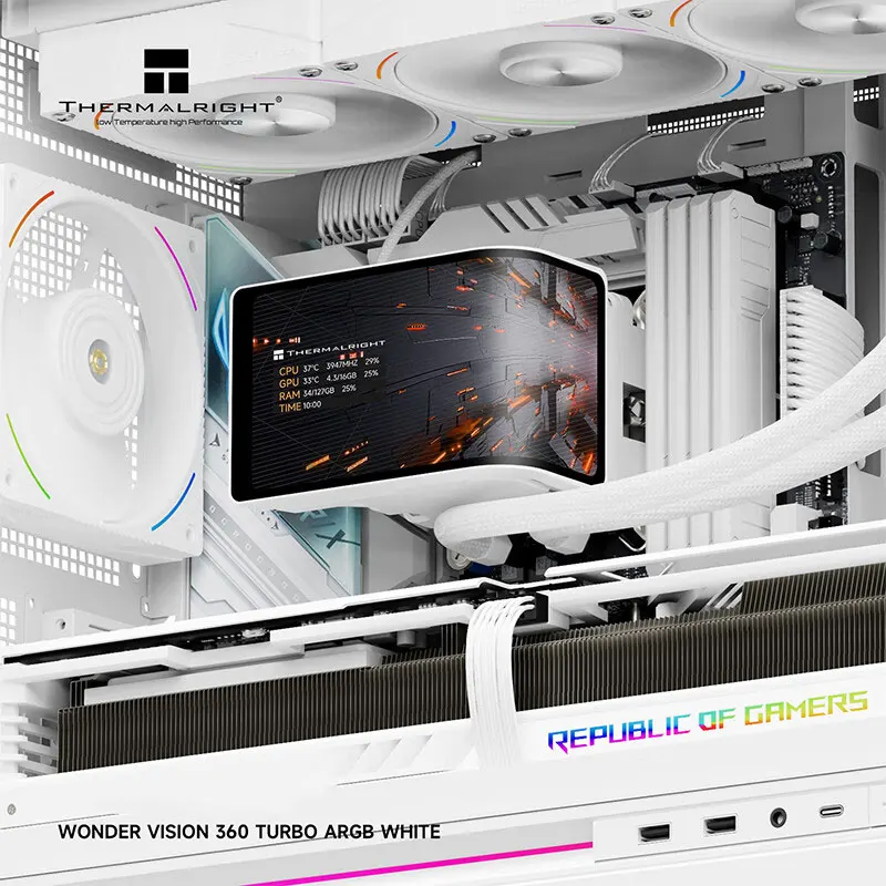 مبرد مياه Thermalright WONDER VISION 360 TURBO الكل في واحد 360 مم 6.67 بوصة AMOLED LCD 2K 60HZ شاشة منحنية عين عارية رؤية ثلاثية الأبعاد #3