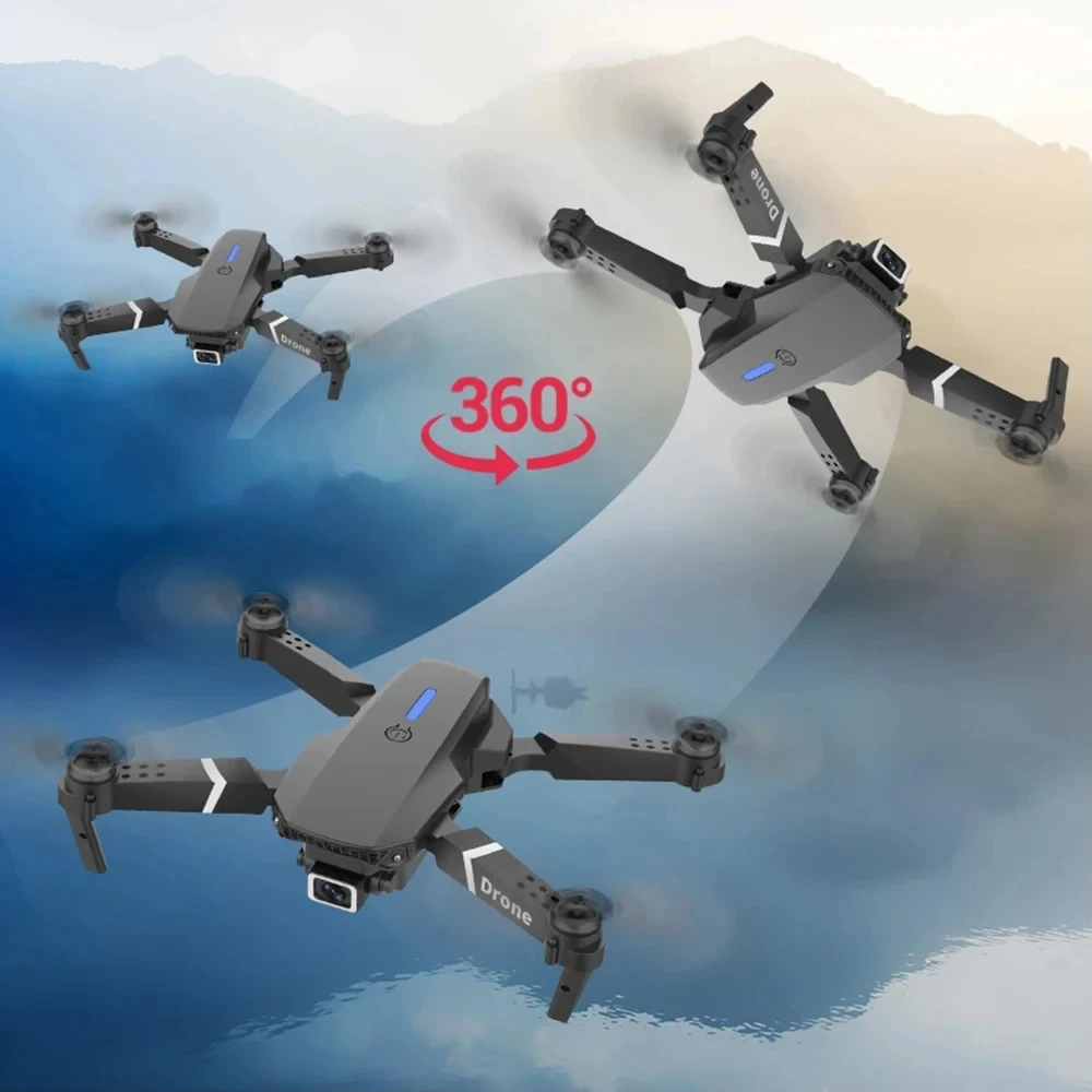 Professional E88 4k  Drone Wide-Angle High-Definition Camera Wifi Fpv Height Maintaining Folding Rc Quadcopter Helicopter Toy