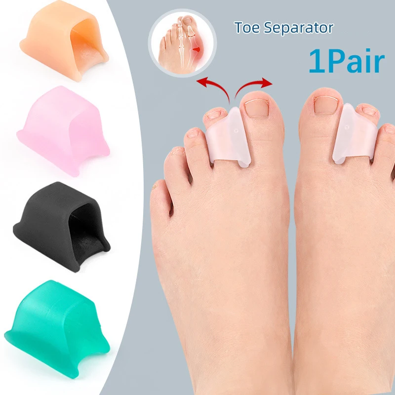 1Pair Toe Bending Orthosis Hammer Shaped Toe Straightener SEBS Toe Straightener Pain Relief Toe Pad Split Toe Sleeve