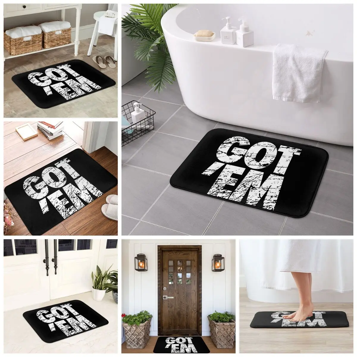 حصلت على Hypebeast Sneakerhead تصميم عدم الانزلاق ممسحة الكلمة حصيرة ماصة حصيرة السجاد البساط لمدخل المطبخ المنزل شرفة الحصير #2