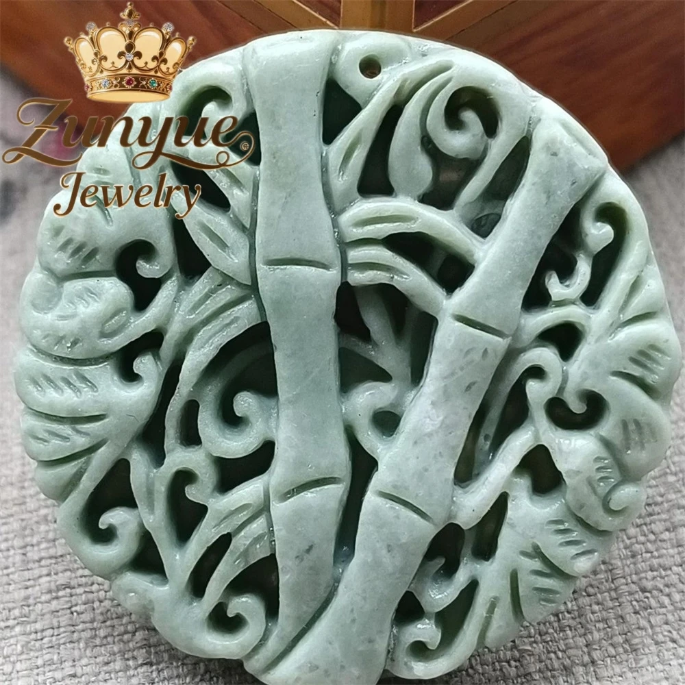 

Natural Jade Pure White Hollowed-Out Auspicious Pendants For Men And Women Hanfu Jade Pendants Fashion Elegant Exquisite Jewelry