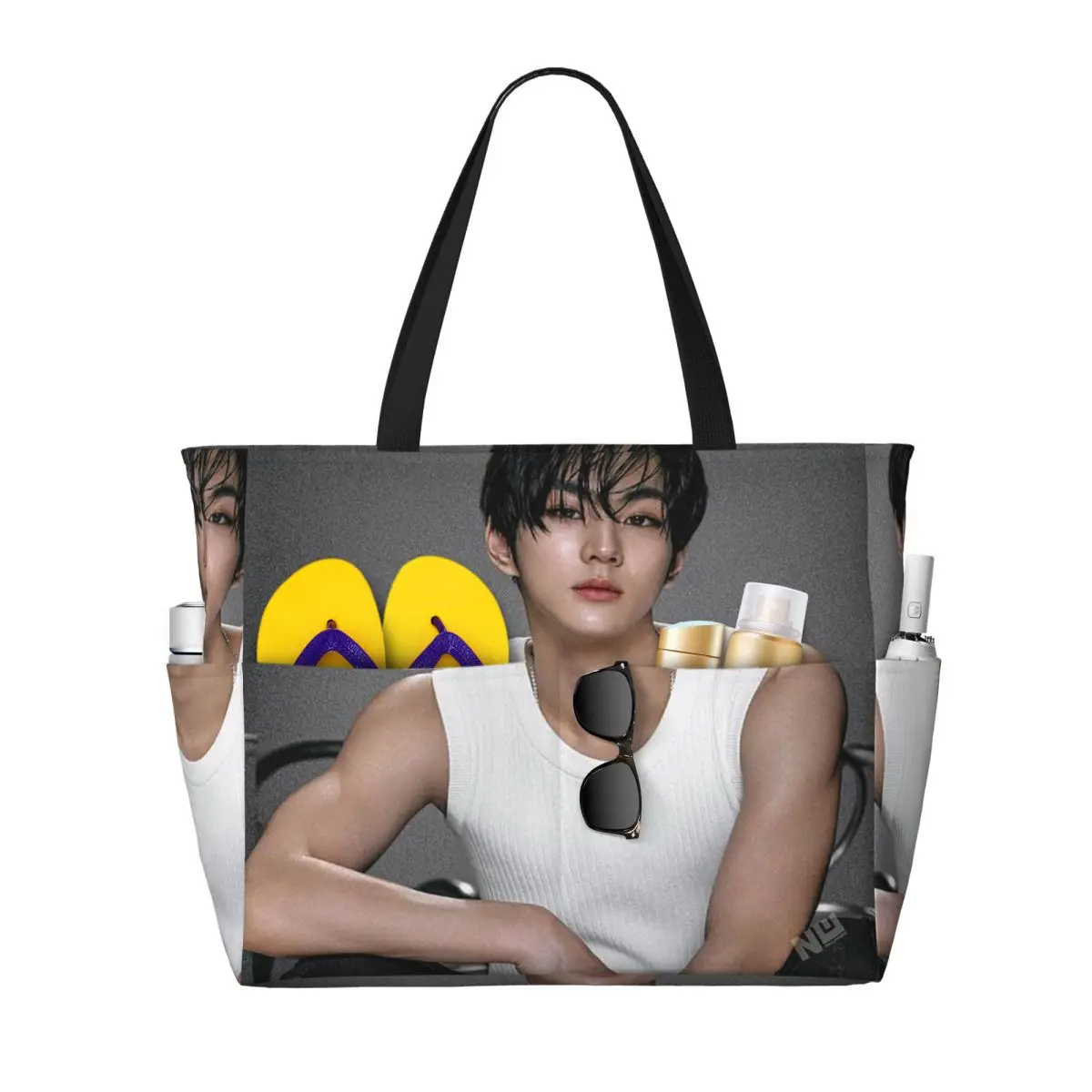 

Jungwon En Kpop Beach Tote Bag Sport Gym Yoga Duffle Large Tote Bag Women Travel Bag Fitness bag