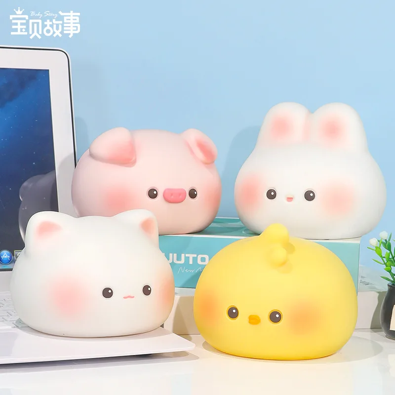 

Cute Little Animal Enamel Creative Plug In Electric Nightlight Cute Pet Tuan Pat Light Bedroom Dormitory Decoration Night Lamp