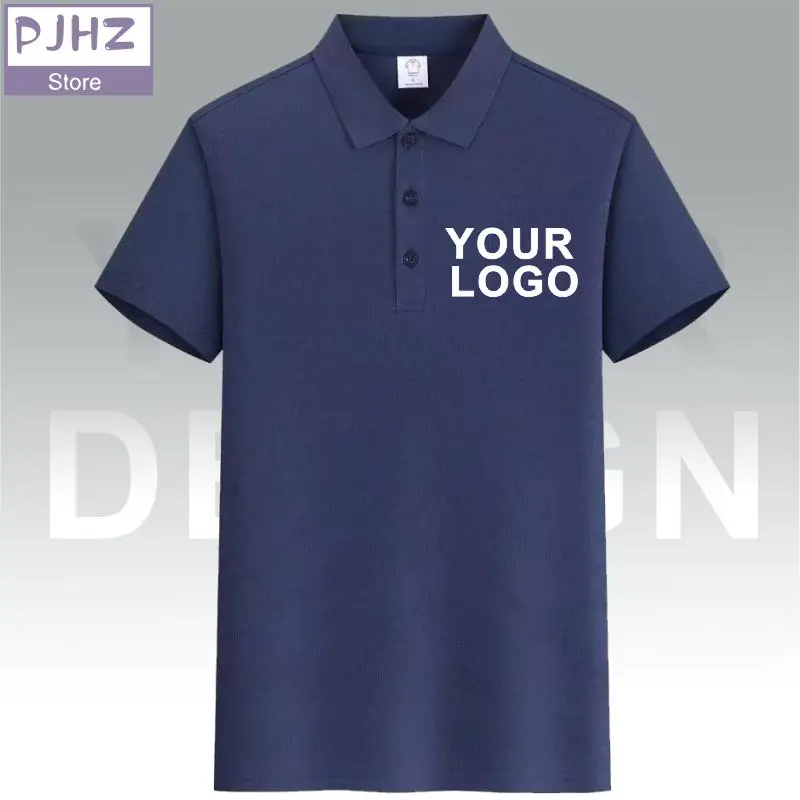 Quick Dry Workwear Polo Shirt Customizable Corporate Logo Printed Skin-friendly Pure Color Fashion Breathable Polo Shirts
