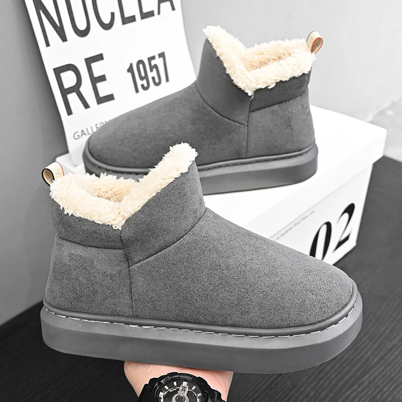 ผู้ชายรองเท้าแตะผู้หญิงฤดูหนาว WARM Plush EVA Snow BOOTS ในร่มกลางแจ้ง SLIP-ON ข้อเท้ารองเท้าหนาแพลตฟอร์มรองเท้าสบายๆ