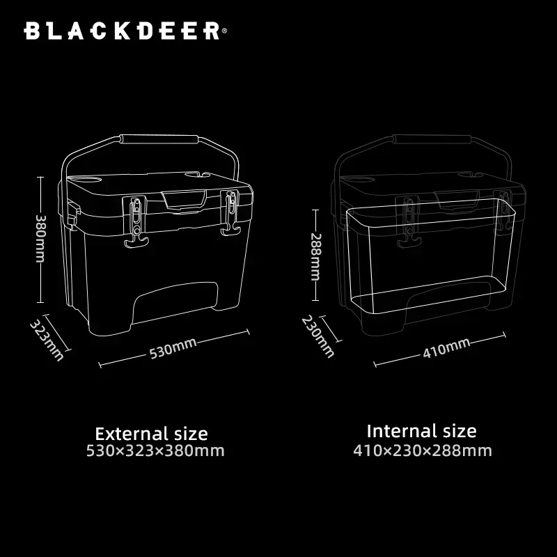 BLACKDEER Blackdeer Mini Ice Box Portable Fridge Refrigerator Trip Cars Thermal Camping Beer Cooler Plastic Beach Freezer Large