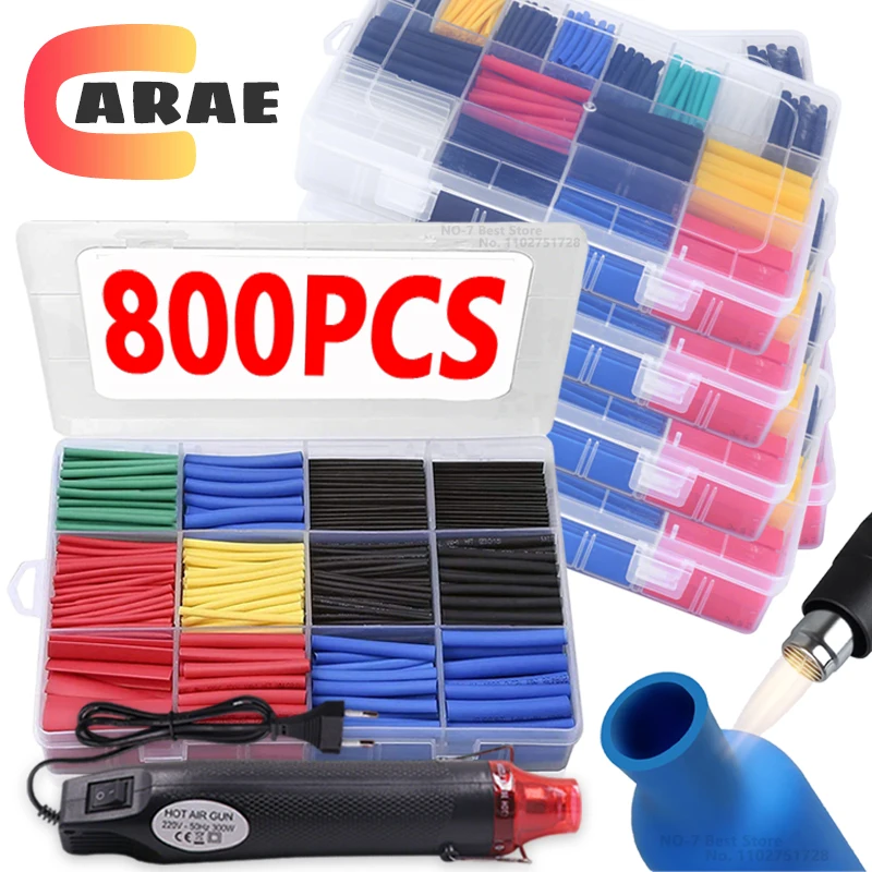 Tubo termorretráctil de varios grados, Protector de Cable impermeable, juego de manguitos de Cable termo retráctiles para reparación de cableado eléctrico